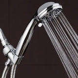 AquaDance High Pressure 6-Setting 3.5" Chrome Face Handheld Shower with Hose for the Ultimate Shower Experience! Officially Independently Tested