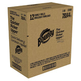 Bounty Quick-Size Paper Towels, White, Family Rolls, 12 Count (Equal to 30 Regular Rolls)