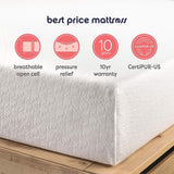 Best Price Mattress 10-Inch Memory Foam Mattress, Twin