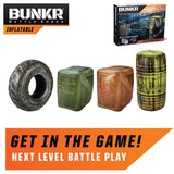 BUNKR Inflatable Battlezone Battle Royale Set (4 Piece) - Compatible with Nerf, Laser X, X-Shot and Boomco