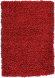 Unique Loom Solo Solid Shag Collection Modern Plush Cherry Red Area Rug (2' 2 x 3' 0)