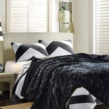 Chanasya Faux Fur Bed Blanket | Super Soft Fuzzy Light Weight Luxurious Cozy Warm Fluffy Plush Hypoallergenic Throw Blanket (Twin) - Black