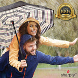 Sharpty Inverted Umbrella, Umbrella Windproof, Reverse Umbrella, Umbrellas for Women with UV Protection, Upside Down Umbrella with C-Shaped Handle