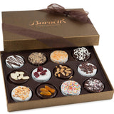 Barnett's Chocolate Cookies Gift Basket, Gourmet Christmas Holiday Corporate Food Gifts in Elegant Box, Thanksgiving, Halloween, , 12 Unique Flavors