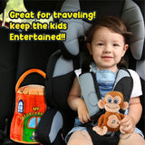 Gift for 1-5 year old EDUCATIONAL Plush Toy Talking Animal Set, Stuffed Animals, Elephant Monkey Lion & Panda Baby