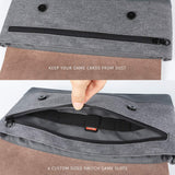 Comfyable Carrying Case Fit for Nintendo Switch with 6 Game Slots, Portable Travel Pouch Protective Waterproof Cover , Dark Gray & Brown