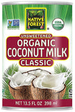 Native Forest Organic Classic Coconut Milk, 13.5 Ounce Cans (Pack of 12),Packaging may Vary