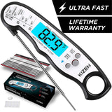 Kizen Instant Read Meat Thermometer - Best Waterproof Ultra Fast Thermometer with Backlight & Calibration. Kizen Digital Food Thermometer