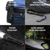 GearLight LED Tactical Flashlight S1000 [2 PACK] - High Lumen, Zoomable, 5 Modes, Water Resistant, Handheld Light - Best Camping, Outdoor, Emergency