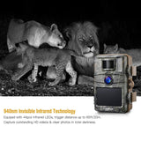 Campark Trail Camera 14MP 1080P HD Outdoor Game Hunting Cam 940nm Security Night Vision Motion Activated Cameras with 2.4" LCD and IP66 Waterproof