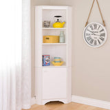 Prepac WSCC-0604-1 Elite Home Corner Storage Cabinet Tall 1-Door, White