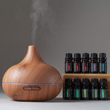 Ultimate Aromatherapy Diffuser & Essential Oil Set - Ultrasonic Diffuser & Top 10 Essential Oils - 300ml Diffuser