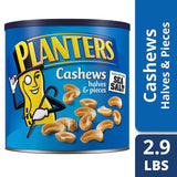 Planters Halves & Pieces Salted Cashews (46 oz Canister)