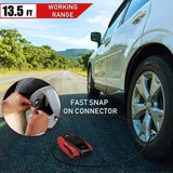Helteko Portable Air Compressor Pump 150PSI 12V - Digital Tire Inflator - Auto Tire Pump with Emergency Led Lighting and Long Cable for Car