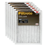 Filtrete 16x20x1, AC Furnace Air Filter, MPR 300, Clean Living Basic Dust, 6-Pack