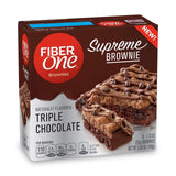 Fiber One Supreme Brownie Triple Chocolate, 5 Count (Pack of 8)