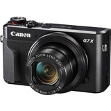 Canon PowerShot G7 X Mark II: Digital Camera + 64GB 4K 1200X SDXC Card + Pro Case + 2X NB-13L + Canon CB-2LH + WS-DC12 Strap + Flexible Tripod