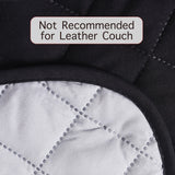 Reversible Sofa Cover, Couch Covers for 3 Cushion Couch, Couch Covers-Black/Gray