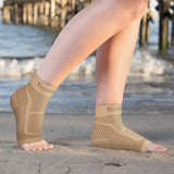 TechWare Pro Ankle Brace Compression Sleeve - Relieves Achilles Tendonitis,Joint Pain. Plantar Fasciitis Foot Sock with Arch Support. Injury Recovery