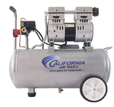 California Air Tools 8010 Ultra Quiet & Oil-Free 1.0 hp Steel Tank Air Compressor, 8 gal, Silver