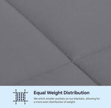 LUNA Weighted Blanket (5 lbs - 36x48 - Twin Size) – Organic Cooling Cotton & Premium Glass Beads – Heavy Cool Weighted Blanket – Dark Grey