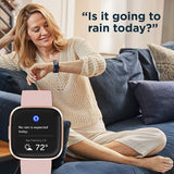 Fitbit Versa 2 Health & Fitness Smartwatch with Heart Rate, Music, Alexa Built-in, Sleep & Swim Tracking, Petal/Copper Rose (S & L Bands Included)