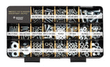 Deluxe Hardware Assortment Kit with Professional"No Mix" Case (1,300 Piece, 60 Sizes, Nuts, Bolts, Washers & Screws)