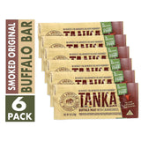Bison Pemmican Meat Bars with Buffalo & Cranberries by Tanka, Gluten Free, Beef Jerky Alternative, Slow Smoked Original, 1 Oz, Pack of 6
