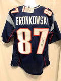 Rob Gronkowski New England Patriots Signed Autograph Custom Blue Jersey