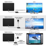 Updated 2019 Version Professional Carbon Fibre 65-120 Miles TV Antenna, Indoor TV Digital HD Antenna 4K HD
