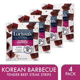 Lorissa’s Kitchen Grass-Fed Premium Steak Strips, Korean Barbecue, 100% Grass-Fed Beef Snacks, No Added MSG, Keto Friendly Snacks, Gluten Free