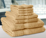 Utopia Towels 8 Piece Towel Set, Beige, 2 Bath Towels, 2 Hand Towels, and 4 Washcloths