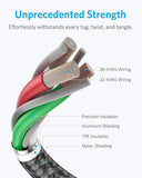 Anker 6ft Premium Nylon Lightning Cable [2-Pack], Apple MFi Certified for iPhone Chargers, iPhone Xs/XS Max/XR/X / 8/8 Plus / 7/7 Plus