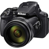 Nikon COOLPIX P900 Digital Camera: with 83x Optical Zoom and Built-in Wi-Fi(Black) + 64GB 1200X SDXC Card + 2 EN-EL23 Batteries + Case