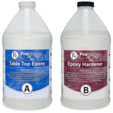 Crystal Clear Bar Table Top Epoxy Resin Coating for Wood Tabletop - 1 Gallon Kit