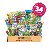 Snack Box Gluten Free Healthy Snacks Care Package (34 Count) for College Students, Exams, Father's Day, Military, Finals, Office and Gift Ideas.
