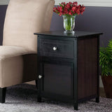 Winsome 92815 Eugene Accent Table, 18.9 inches, Espresso