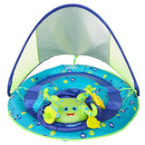 SwimWays Baby Spring Float Activity Center with Canopy - Inflatable Float for Children with Interactive Toys and UPF Sun Protection -  Octopus