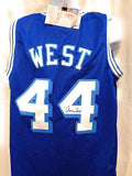 Jerry West Los Angeles Lakers Signed Autograph Rare Blue Custom Jersey JSA
