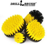 Drillbrush 4 Piece Nylon Power Brush Tile and Grout Bathroom Cleaning Scrub Brush Kit - Power Scrubber Drill Brush Kit- Power Brush Drill Attachment