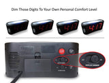 Travelwey Home LED Digital Alarm Clock -Big Red Digit Display, Black