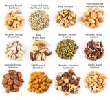 Oh! Nuts 12 Variety Mixed Nut Gift Basket, Holiday Freshly Roasted Healthy Gourmet Snack Gifts| Premium Wood Tray | Prime Christmas Food Baskets