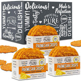 Proudly Pure Keto Friendly Parmesan Cheese Crisps Low Carb Snacks, Healthy Diet Food Crackers 100% Natural Aged Cheesy Parm Chips (Original, 3 Pack)
