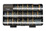Deluxe Hardware Assortment Kit with Professional"No Mix" Case (1,300 Piece, 60 Sizes, Nuts, Bolts, Washers & Screws)