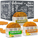 Proudly Pure Keto Friendly Parmesan Cheese Crisps Low Carb Snacks, Healthy Diet Food Crackers 100% Natural Aged Cheesy Parm  (Variety Pack, 3 Pack)