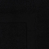 Utopia Towels Cotton Banded Bath Mats, 2 Pack (21 x 34 Inches), Black
