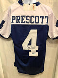 Dak Prescott Dallas Cowboys Signed Autograph Blue Thanksgiving Day Custom Jersey