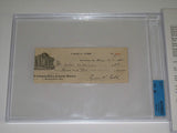 Ty Cobb Autographed 1930 Personal Check - Slabbed with JSA Letter of Authenticity