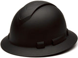 Pyramex Ridgeline Full Brim Hard Hat, 4-Point Ratchet Suspension, Matte Black Graphite Pattern