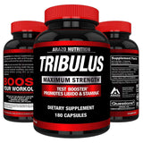 Tribulus Terrestris Extract Powder - Testosterone Booster with Estrogen Blocker - 45% Steroidal Saponins 1500mg - Arazo Nutrition USA